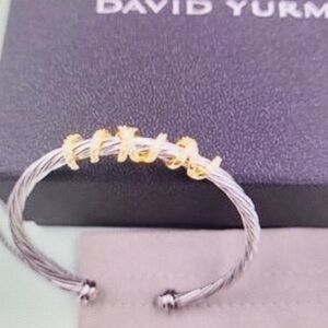 DavidYurman Silver and Gold Cable Bracelet